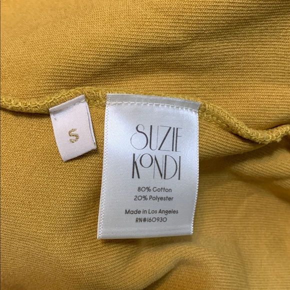 SUZIE KONDI Malsori Short Kimono Robe Beach Terry NWT Kitrino Mustard Yellow - Picture 5 of 7